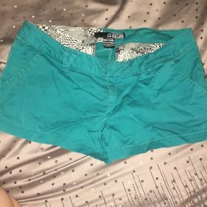 Lovely Turquoise size 3 Volcom Shorts.